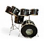 Used Ludwig 6 Piece Quadra-Plus Black Drum Kit thumbnail