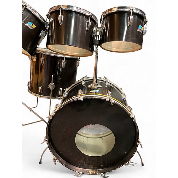 Used Ludwig 6 Piece Quadra-Plus Black Drum Kit