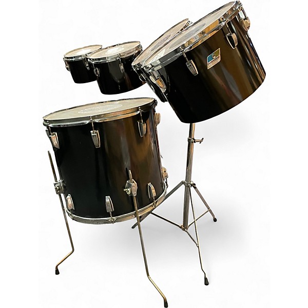 Used Ludwig 6 Piece Quadra-Plus Black Drum Kit