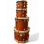 Used Slingerland 4 Piece Drum Set Mahogany Drum Kit thumbnail