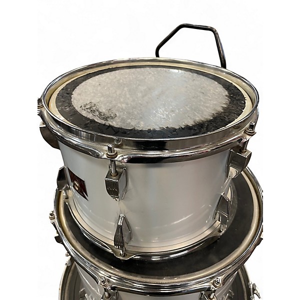 Used TAMA 3 Piece Swingstar Red Badge Metallic White Drum Kit