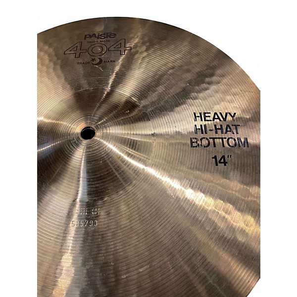 Used Paiste 14in 404 Brown Label Heavy HiHat Cymbal