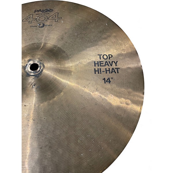 Used Paiste 14in 404 Brown Label Heavy HiHat Cymbal