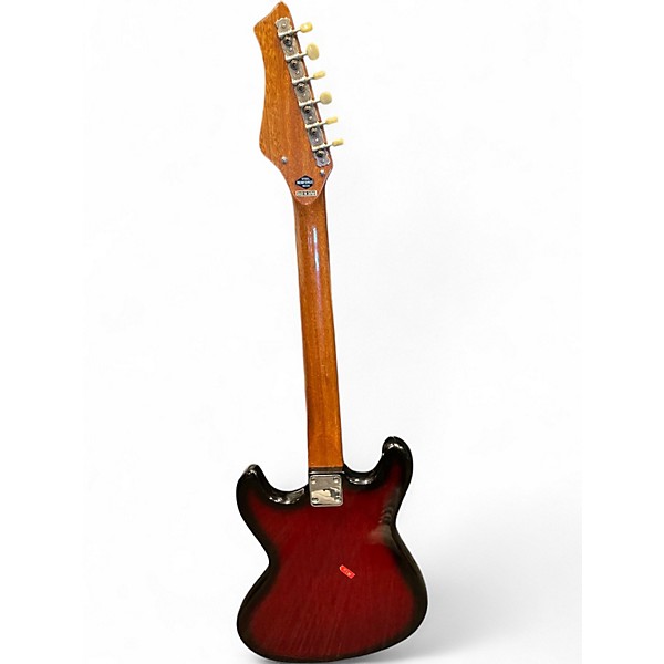 Used 1960s Kingston Double Cut red burst Solid Body Electric Guitar