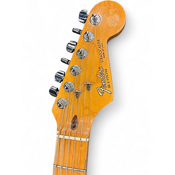 Vintage 1987 Fender Stratocaster Deluxe 3 Color Sunburst Solid Body Electric Guitar