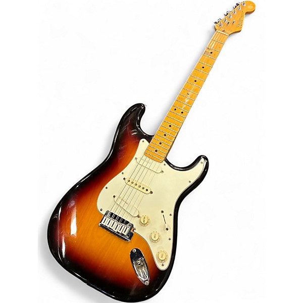 Vintage 1987 Fender Stratocaster Deluxe 3 Color Sunburst Solid Body Electric Guitar