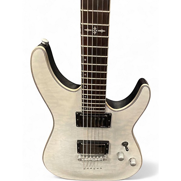 Used 2021 Schecter Guitar Research C1 Platinum Antique White Solid Body Electric Guitar