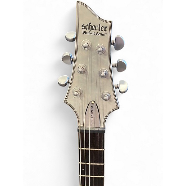 Used 2021 Schecter Guitar Research C1 Platinum Antique White Solid Body Electric Guitar