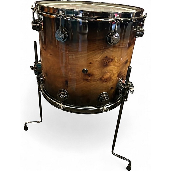 Used DW 4 Piece SSC Collector's Series Exotic Maple VLT Quick Candy Burst Mappa Burl Drum Kit