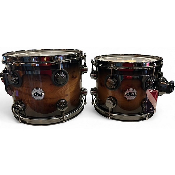 Used DW 4 Piece SSC Collector's Series Exotic Maple VLT Quick Candy Burst Mappa Burl Drum Kit