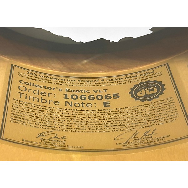 Used DW 4 Piece SSC Collector's Series Exotic Maple VLT Quick Candy Burst Mappa Burl Drum Kit