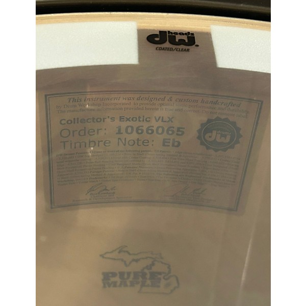 Used DW 4 Piece SSC Collector's Series Exotic Maple VLT Quick Candy Burst Mappa Burl Drum Kit