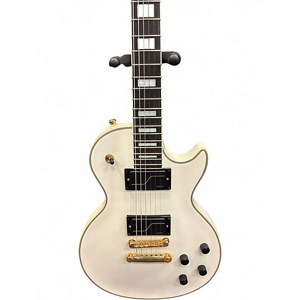 Used Epiphone MATT HEAFY LESPAUL CUSTOM White Solid Body Electric Guitar