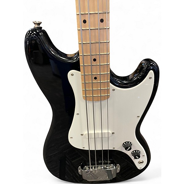 Used Squier Bronco Black Electric Bass Guitar