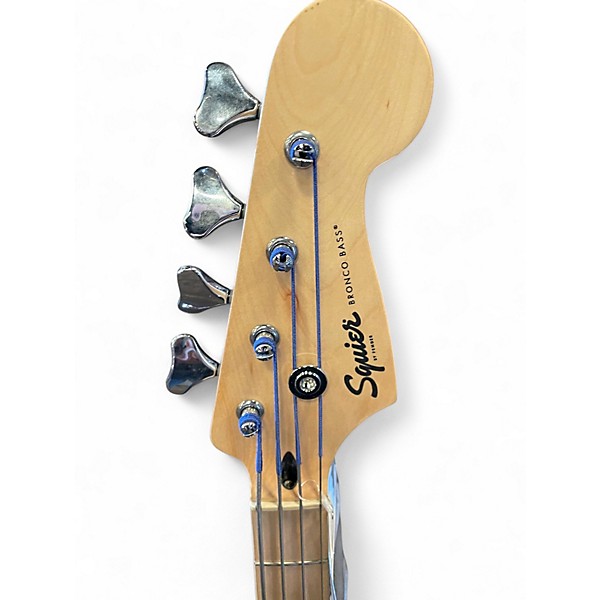 Used Squier Bronco Black Electric Bass Guitar