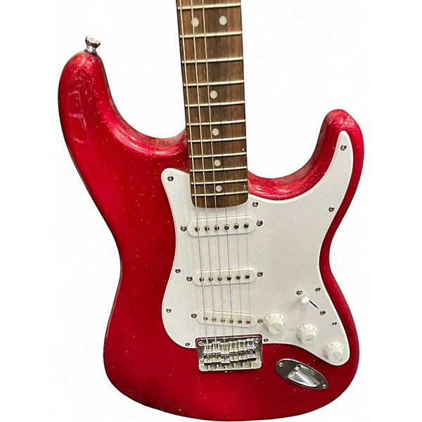 Used Squier Stratocaster  Sparkling Red Solid Body Electric Guitar