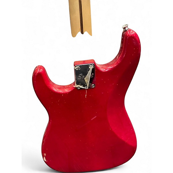 Used Squier Stratocaster  Sparkling Red Solid Body Electric Guitar