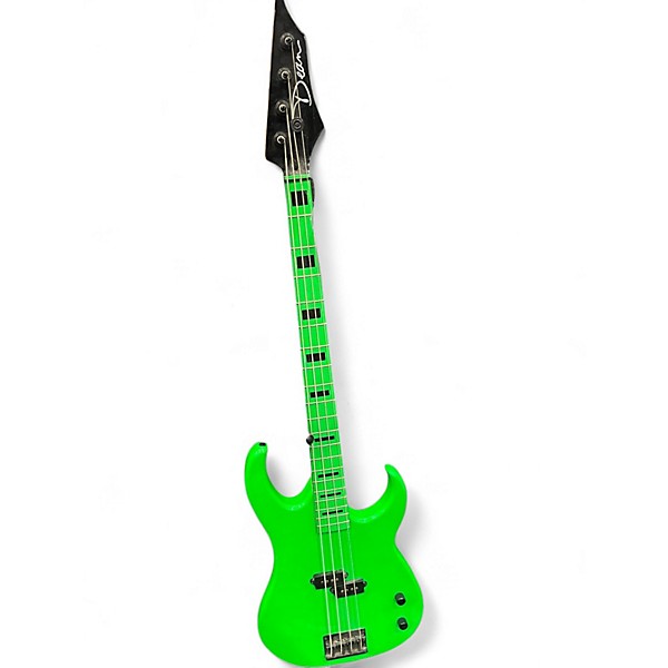 Used Dean CUSTOM ZONE 4 Green Electric Bass Guitar