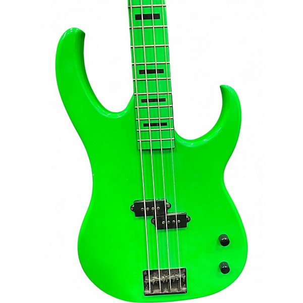 Used Dean CUSTOM ZONE 4 Green Electric Bass Guitar