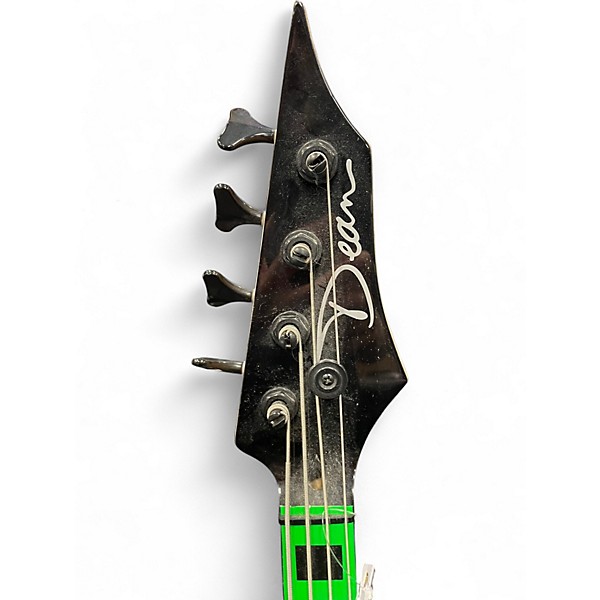 Used Dean CUSTOM ZONE 4 Green Electric Bass Guitar