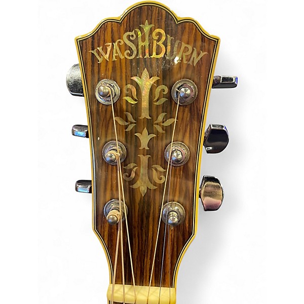 Vintage 1990s Washburn J-28 SCE Natural Acoustic Guitar