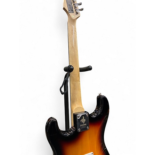 Used Donner STANDARD STRATOCASTER 2 Tone Sunburst Solid Body Electric Guitar