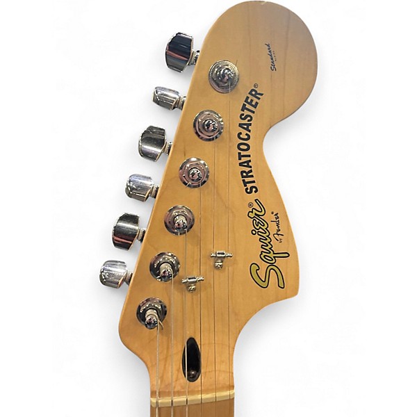 Used Squier Standard Stratocaster Candy Apple Red Metallic Solid Body Electric Guitar