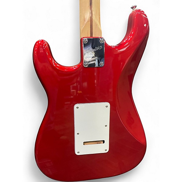 Used Squier Standard Stratocaster Candy Apple Red Metallic Solid Body Electric Guitar