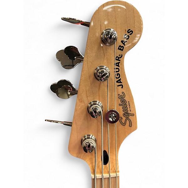 Used Squier Affinity Jaguar Black Electric Bass Guitar