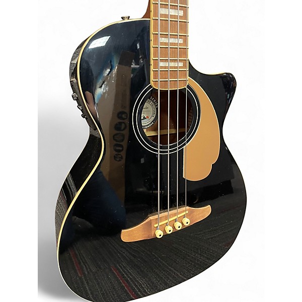 Used Fender Kingman 4-String BLACK N GOLD Acoustic Bass Guitar
