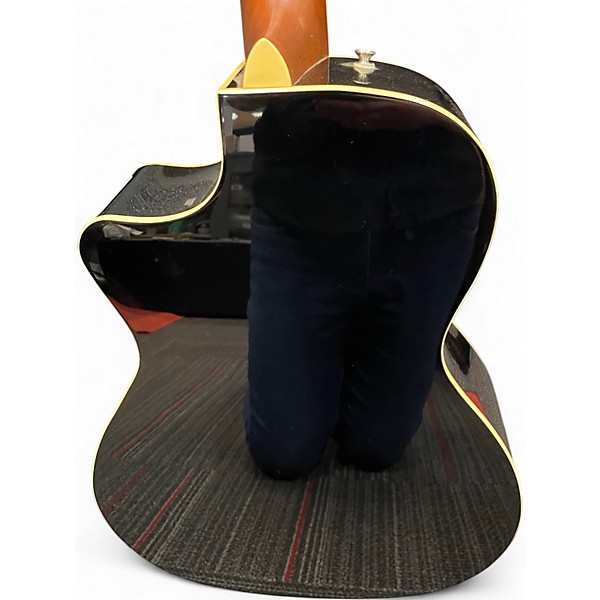 Used Fender Kingman 4-String BLACK N GOLD Acoustic Bass Guitar