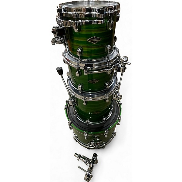 Used TAMA 4 Piece STARCLASSIC WALNUT/BIRCH SHAMROCK OYSTER Drum Kit