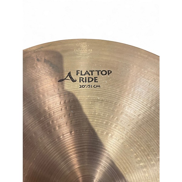 Used Zildjian 20in A FLAT TOP RIDE Cymbal