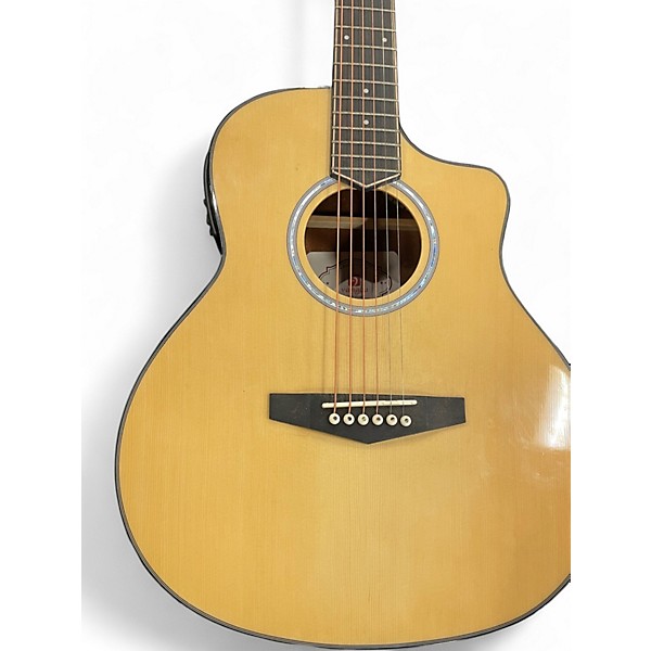Used Vangoa VJ100E Natural Acoustic Electric Guitar