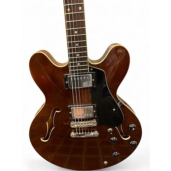 Used Crestline 335 Copy Walnut Hollow Body Electric Guitar