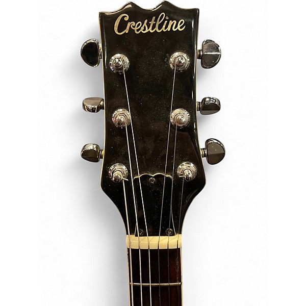 Used Crestline 335 Copy Walnut Hollow Body Electric Guitar
