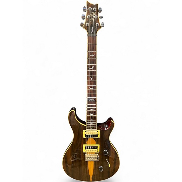 Used PRS SE Custom 24 Exotic Top Natural Ziricote Solid Body Electric Guitar