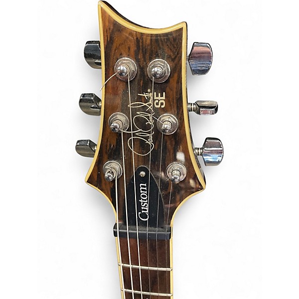 Used PRS SE Custom 24 Exotic Top Natural Ziricote Solid Body Electric Guitar