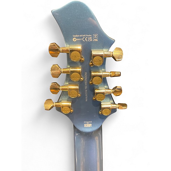 Used ESP LTD Javier Reyes JR208 Pelham Blue Solid Body Electric Guitar