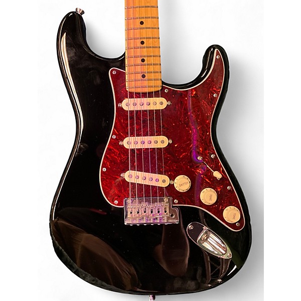 Used Fender American Standard Stratocaster Black Solid Body Electric Guitar