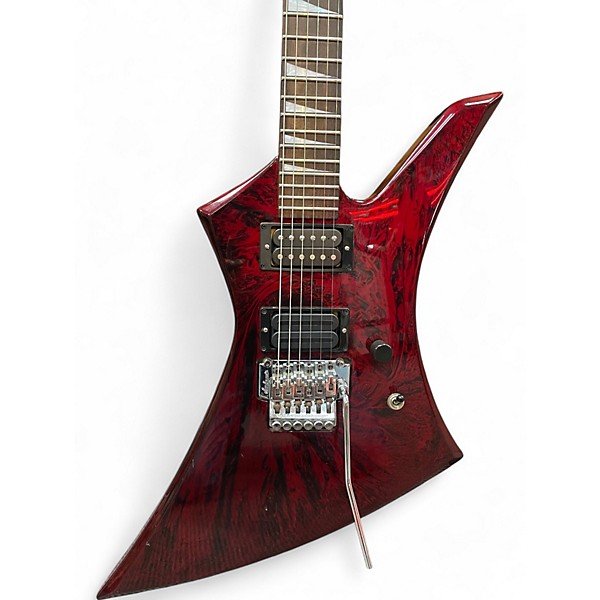 Used Jackson KE3 Crimson Swirl Solid Body Electric Guitar