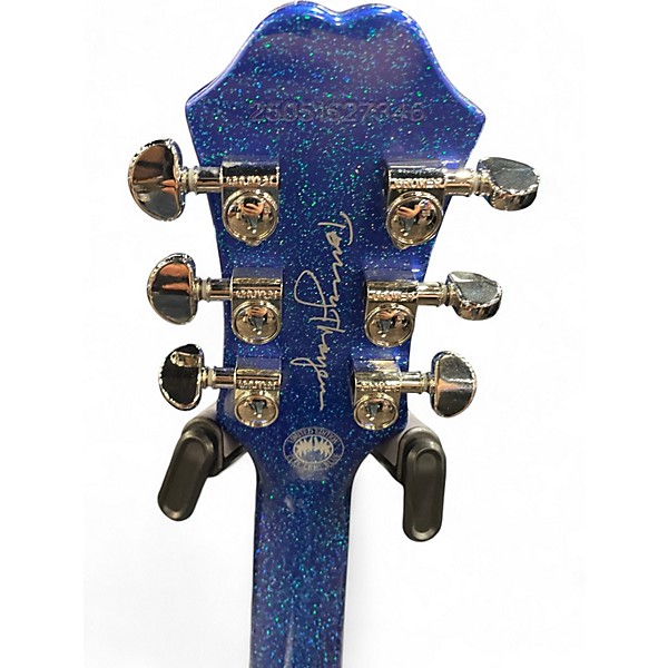 Used Epiphone Tommy Thayer Les Paul Standard Blue Sparkle Solid Body Electric Guitar