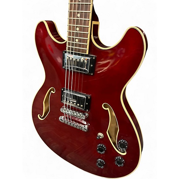Used Ibanez AS73 Artcore Trans Red Hollow Body Electric Guitar