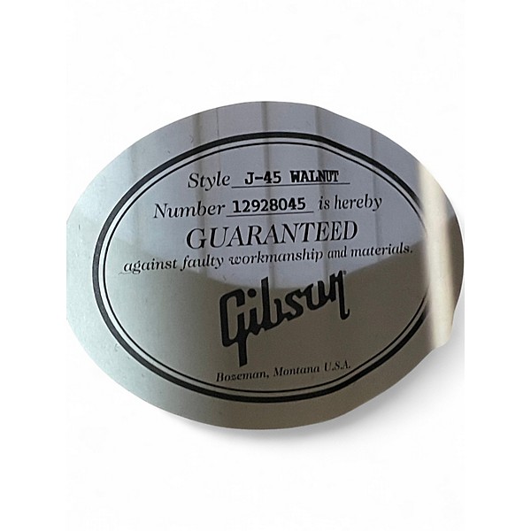 Used Gibson J45 Custom Walnut Acoustic Guitar