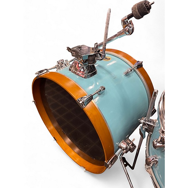 Used TAMA 4 Piece CLUB JAM AQUA BLUE Drum Kit