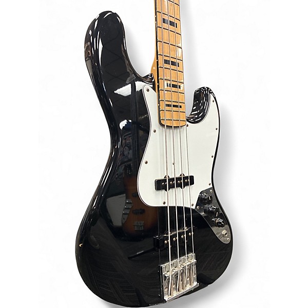 Used Fender Geddy Lee Signature Jazz Bass Black and White Electric Bass Guitar
