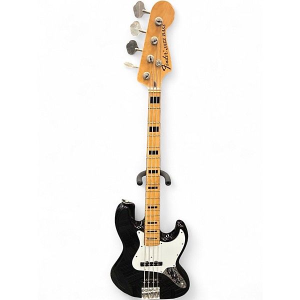 Used Fender Geddy Lee Signature Jazz Bass Black and White Electric Bass Guitar