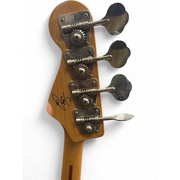 Used Fender Geddy Lee Signature Jazz Bass Black and White Electric Bass Guitar