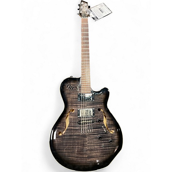 Used Godin FLAT FIVE X Black Acoustic Electric Guitar