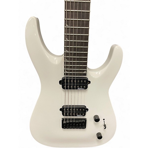 Used Jackson JS22-7 Dinky 7 String Alpine White Solid Body Electric Guitar